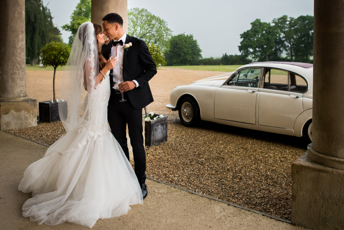 bride and groom wedding photo from stubton hall
